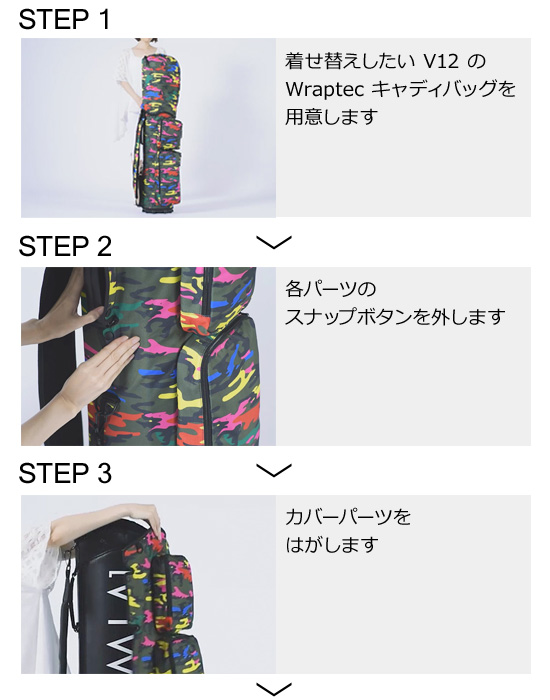 SNSや雑誌で話題の着せ替え式のキャディバッグ：V12 | メンズゴルフ