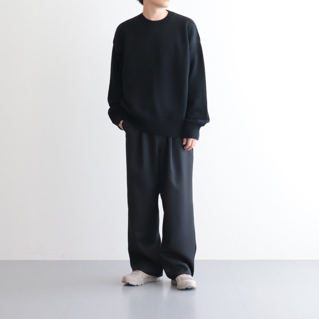 EX FINE LAMBS CREW NECK KNIT LS #BLACK [ST.691] – ciacura