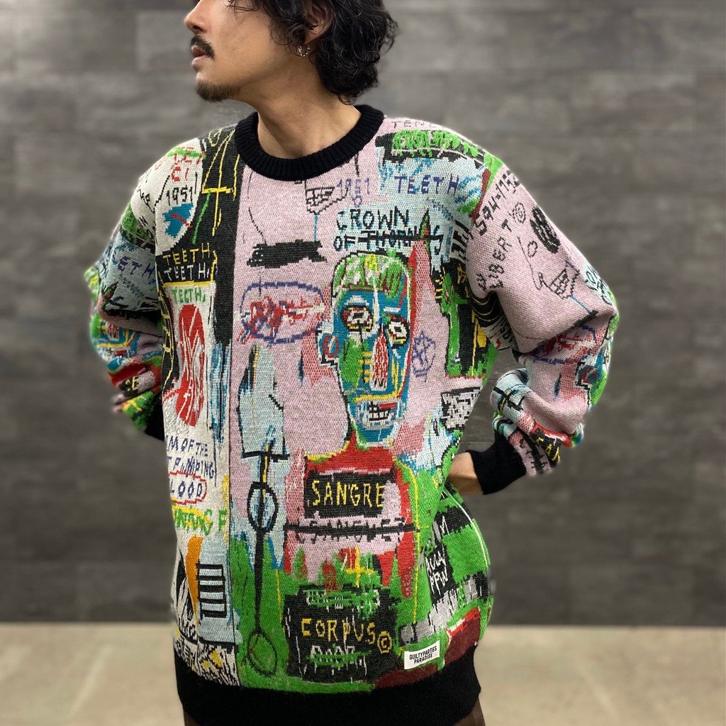WACKO MARIA | ワコマリア JEAN-MICHEL BASQUIAT | CREW NECK SWEATER