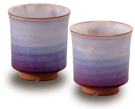 萩焼 萩紫夫婦湯呑 2750円 | 大進オンラインショップ