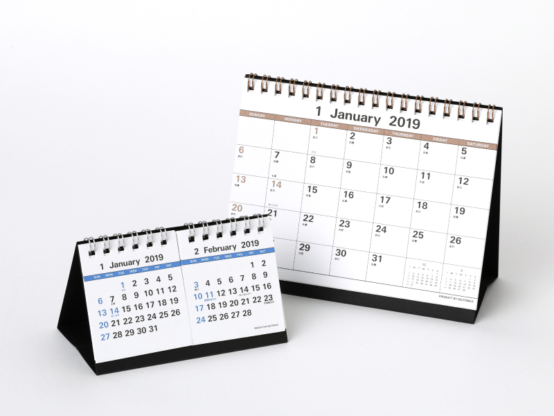 2019年のカレンダーが続々入荷。デスクを彩る置き型タイプを集めました