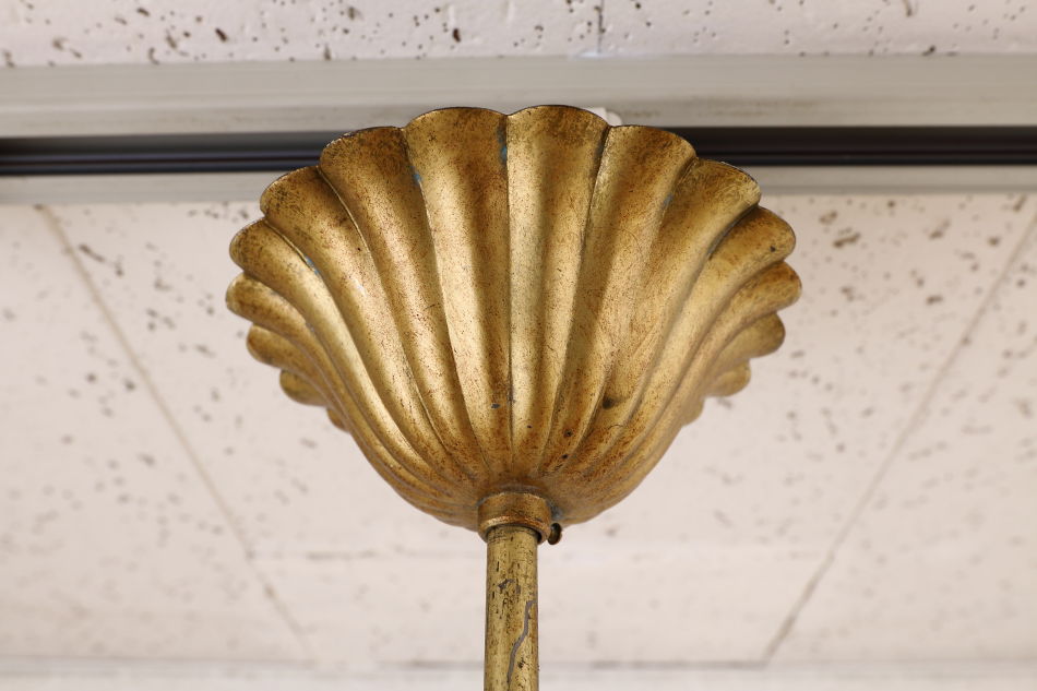 イタリアンムラーノガラス ピンククリスタルシャンデリア(5灯