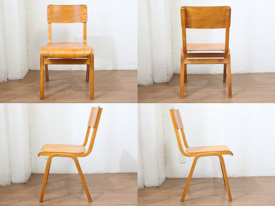 スタッキングスクールチェア｜アンティーク家具・照明の専門店｜デニム