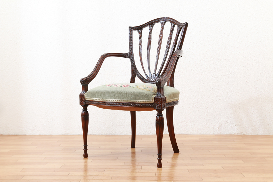 スーパークオリティ マホガニー ヘップルホワイトスタイル シールド