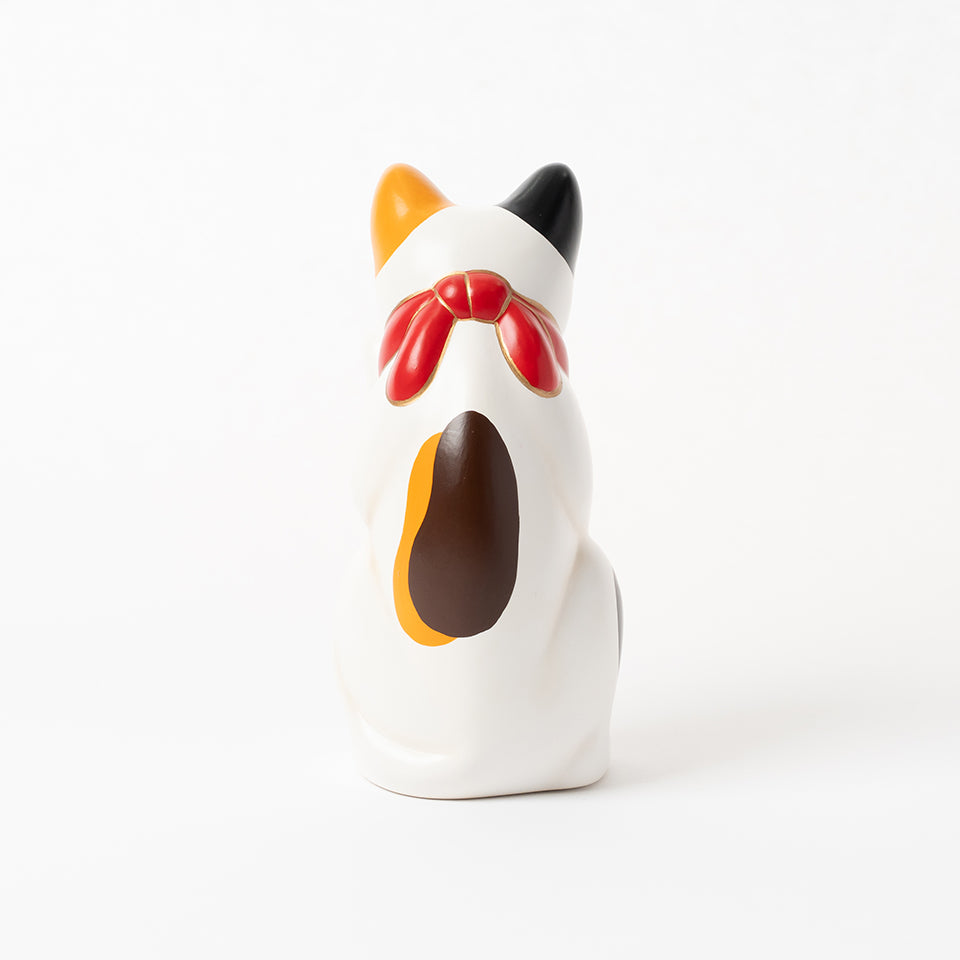 中外陶園 招き猫 瀬戸型 ミケ 左手 5号 [6546]｜Discover Japan 公式