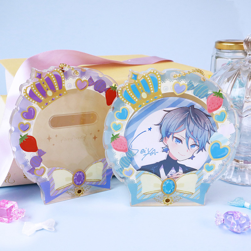 缶バッジアクリルフレーム75～80mm スイーツロゼット ホワイト| FUKUYA