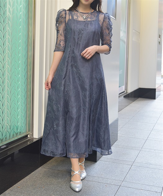 パイピングレースドレス | 大人衣料 | axes femme online shop