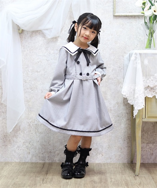 襟付きWボタンワンピース | kids | axes femme online shop