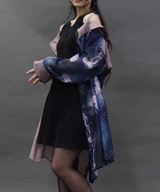 揺蕩う海月シアーロングシャツ | axes femme online shop