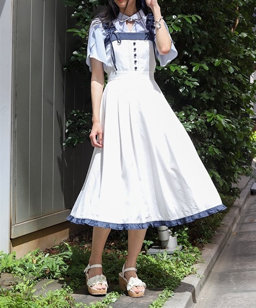 バラ刺繍ギャザーフリルジャンスカ【10%OFF対象商品】 | axes femme