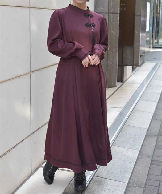 タッセル付チャイナワンピース | axes femme online shop