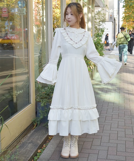 ローズ×リボン姫袖ワンピース | axes femme online shop