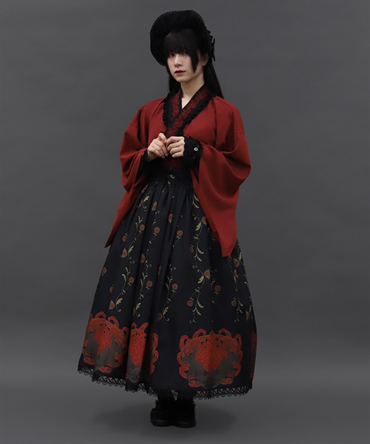 菊と狐柄スカート | axes femme online shop