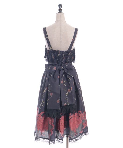 菊と狐柄ジャンパースカート | 大人衣料 | axes femme online shop