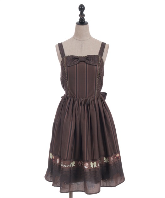 ボンボンショコラ柄ジャンパースカート【受注生産】 | axes femme