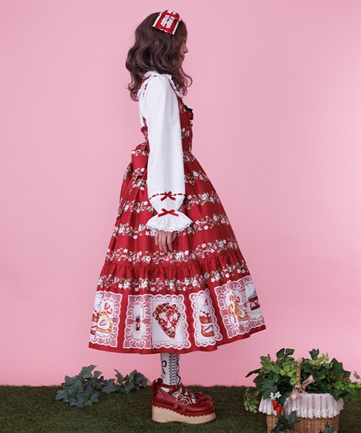 ベイクドベリーロング丈ジャンパースカート【三次予約】 | Chalmiere