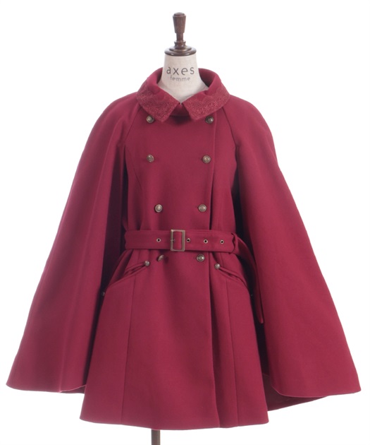 ダブルボタンケープコート | axes femme online shop