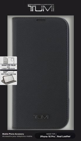 TUMI iPhone16 Pro用 本革 手帳型ケース | 株式会社エアージェイ