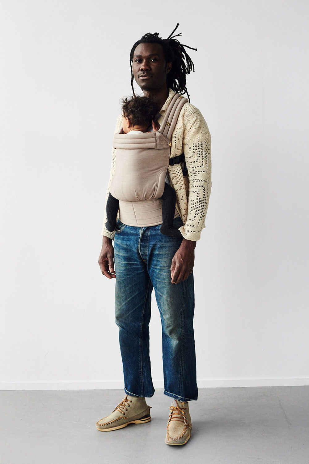 Artipoppe アーティポッペ 抱っこ紐 クリーム色 コットン製 Artipoppe