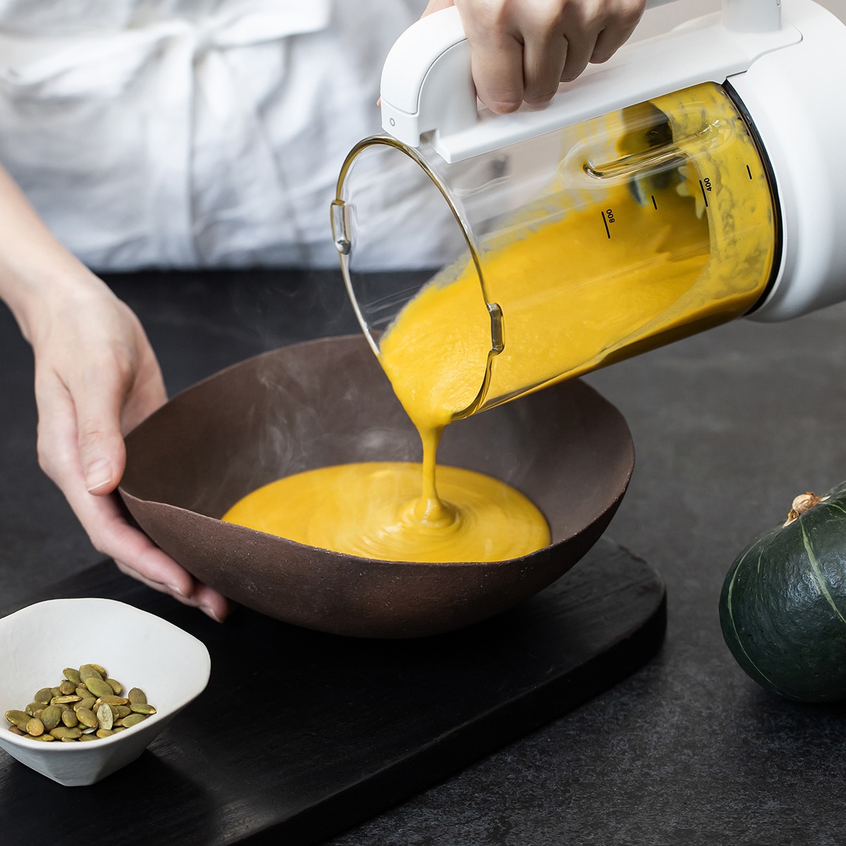 シロカ おうちシェフ ヒーター機能付きブレンダー(スープジャー付