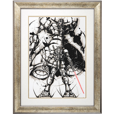 武人画×機動戦士ガンダム 額装パネル＜宇宙（そら）の対峙＞