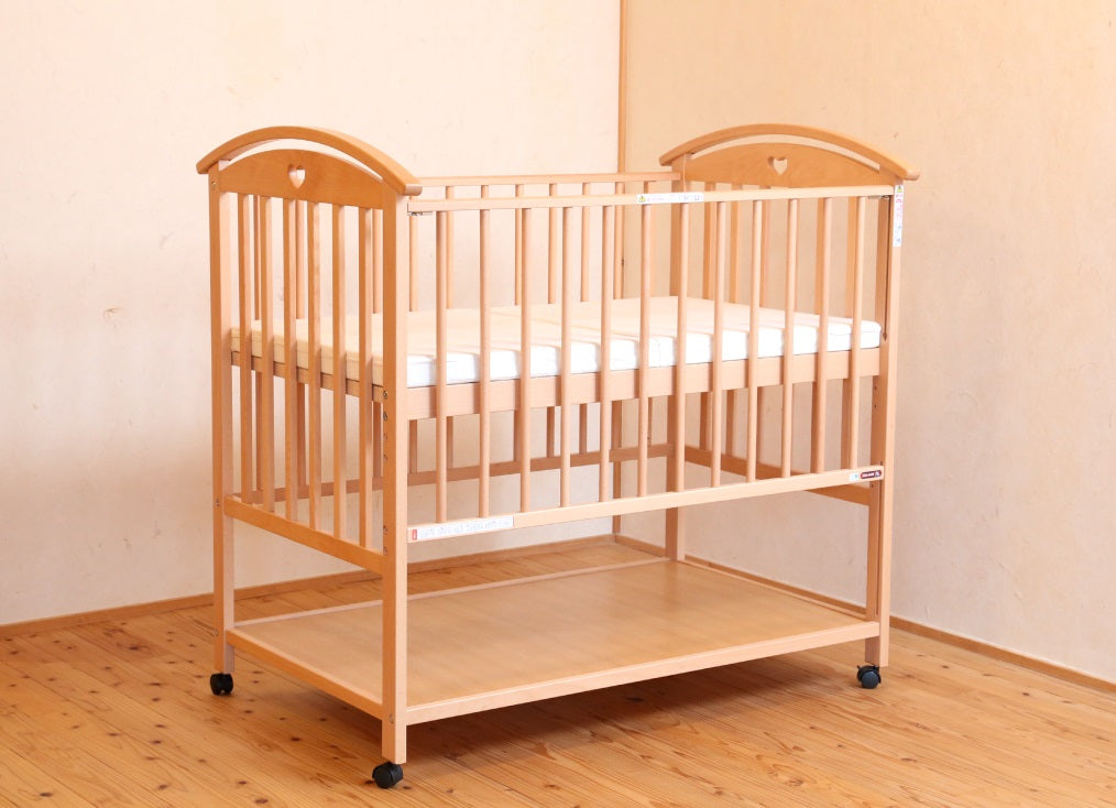 オットー 澤田工業 標準サイズベビーベッド【レンタル｜小物置き板付