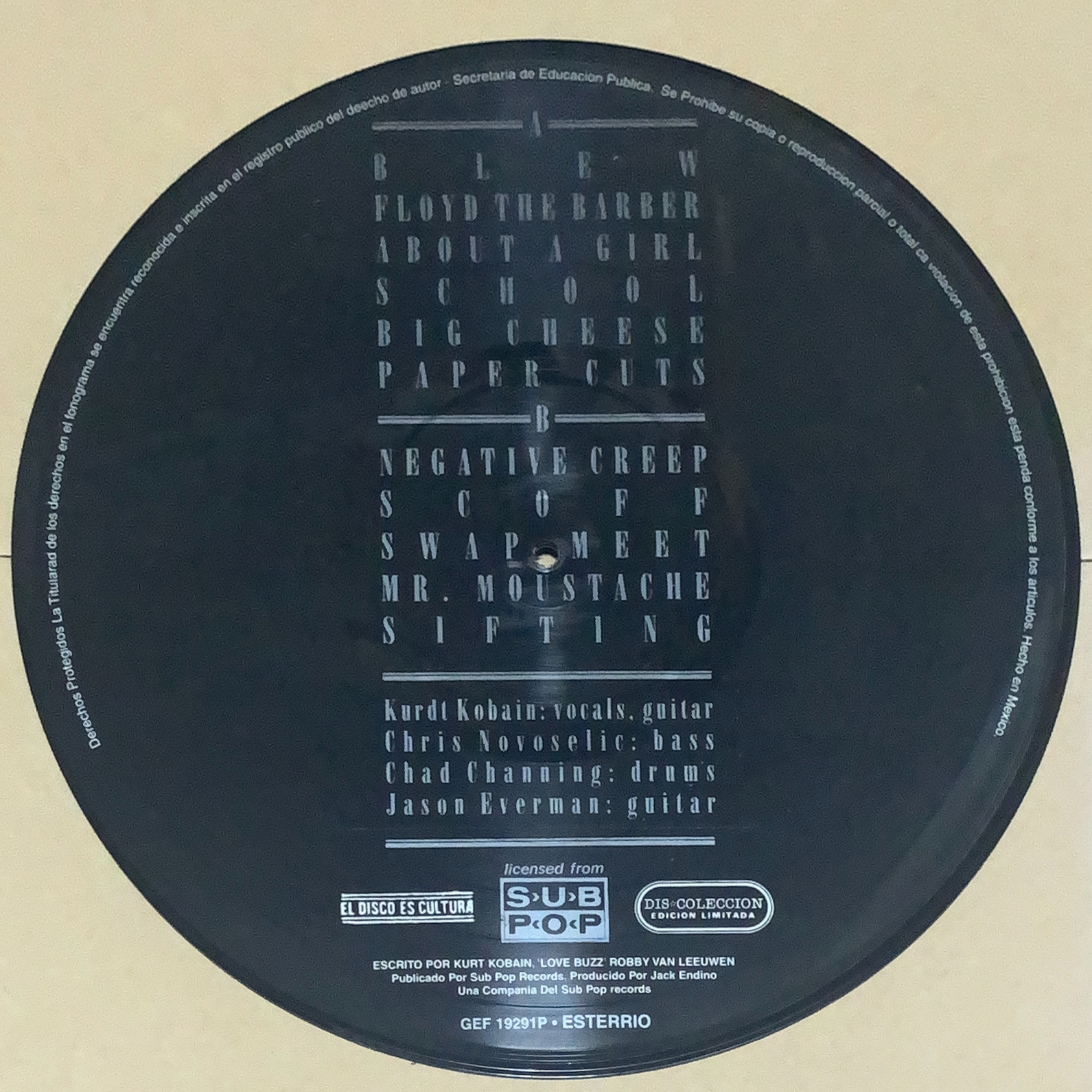 Bleach [ Picture Disc VINYL ] - Nirvana - bar chiba Music Store