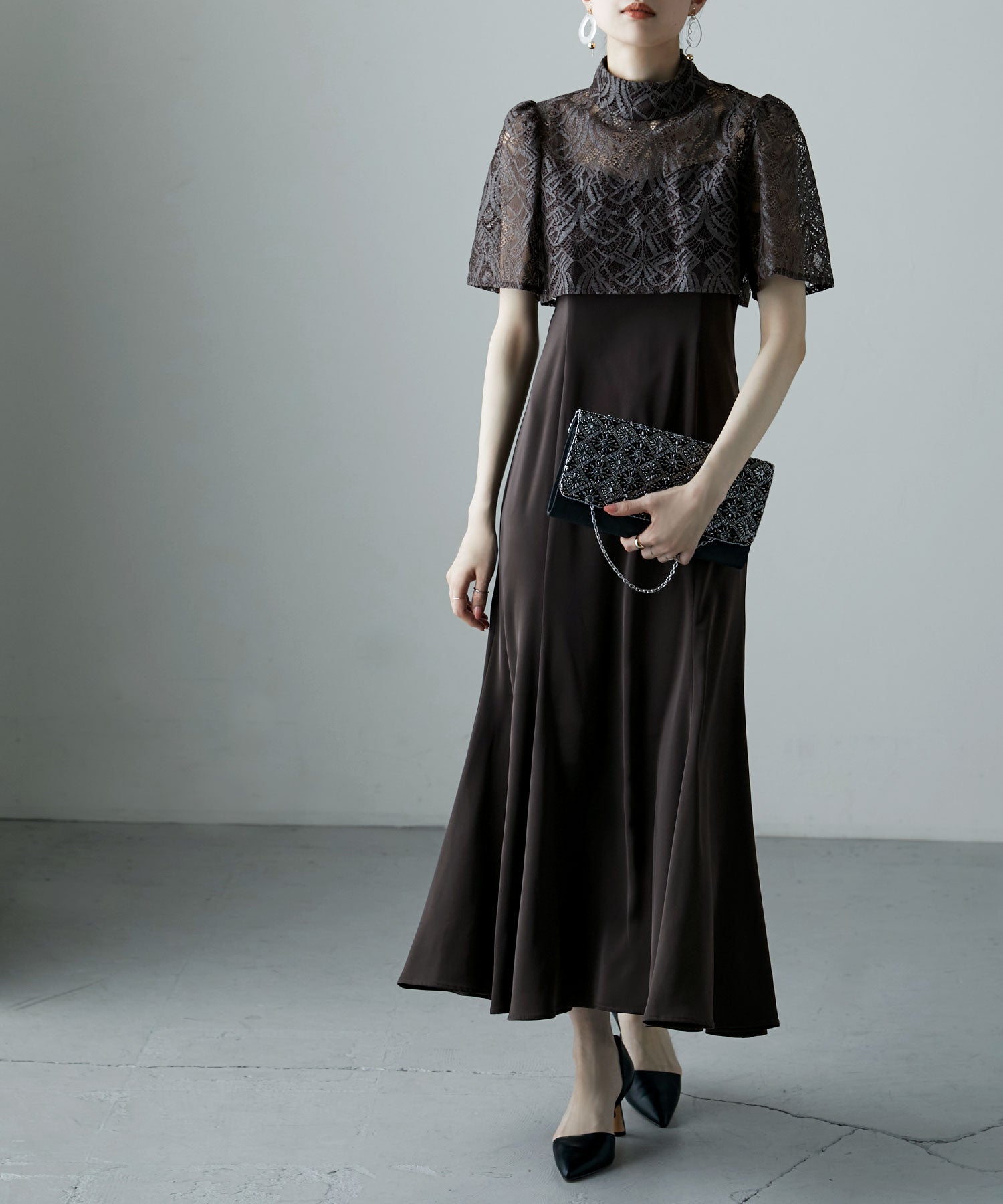 3wayレースボレロ&マーメイドキャミドレス｜パーティードレス・結婚式