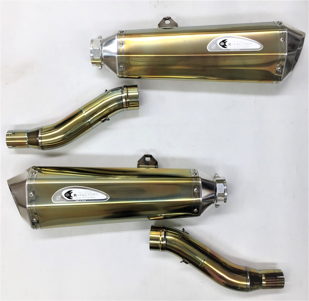 K-FACTORY ONLINE SHOP / ﾁﾀﾝ製ｽﾘｯﾌﾟｵﾝﾏﾌﾗｰ 2本出しﾍｷｻｺﾞﾝｻｲﾚﾝｻｰ