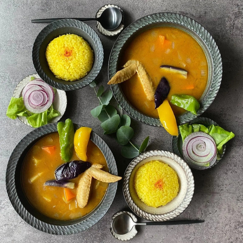 しのぎ カレー皿 黒｜作家 山本雅則（信楽焼） – nokaze｜陶器、和食器