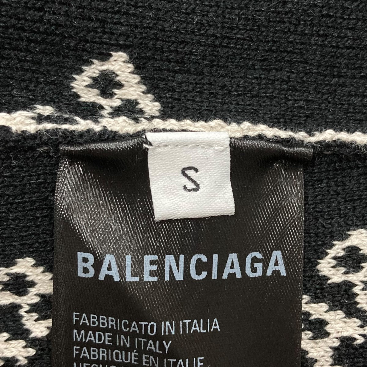 BALENCIAGA(バレンシアガ) ロゴ総柄ニット 702952 ベージュ サイズ S