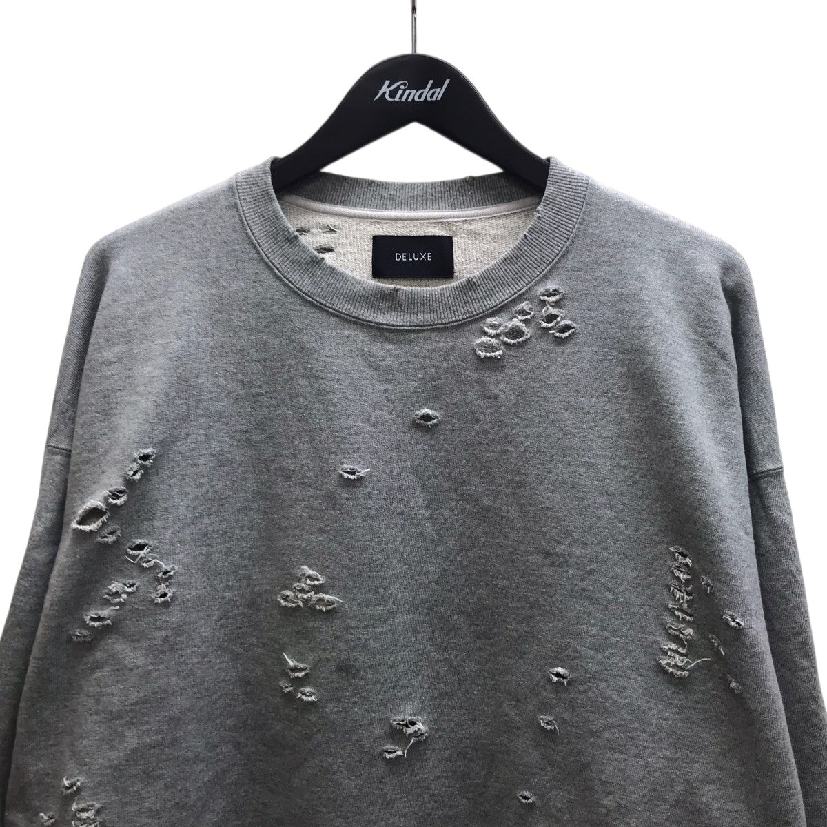 Deluxe(デラックス) ダメージ加工スウェット 25SD2669 グレー サイズ L