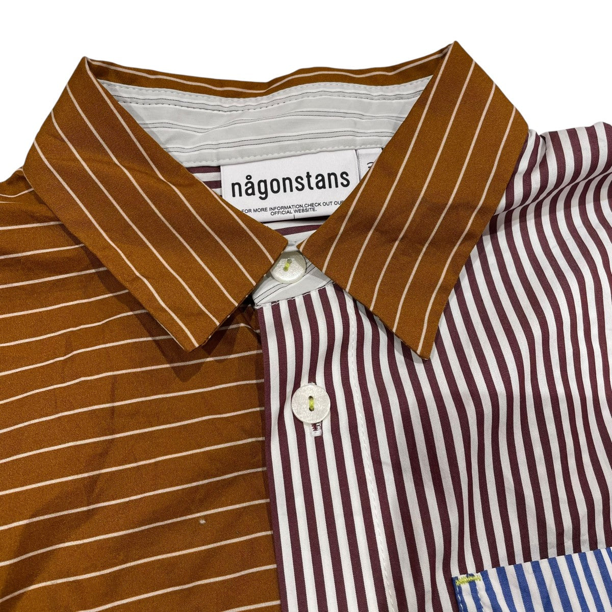 nagonstans(ナゴンスタンス) Brick Stripe Mixストライプシャツ