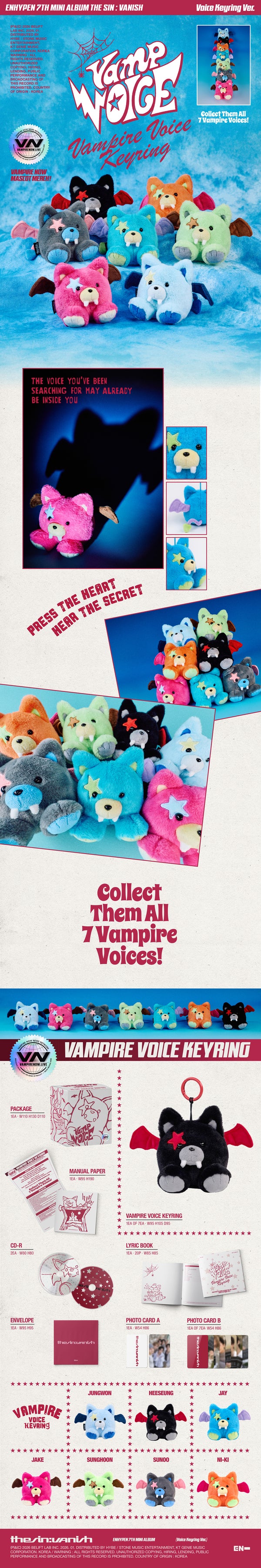 ENHYPEN - THE SIN : VANISH [VOICE KEYRING VER.] – Kpop Nara