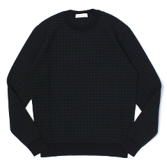 クルチアーニ / Cruciani / クルーネック ニット / 千鳥格子柄