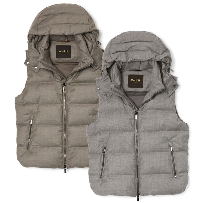ムーレー / MooRER / ダウン ベスト / ダウン ジレ / 撥水 ウール