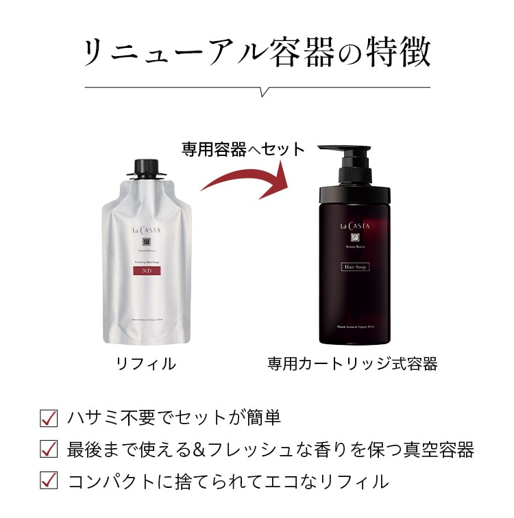 ラ・カスタ アロマ リヴァイタ ピュリファイング ヘアソープ CO | ラ