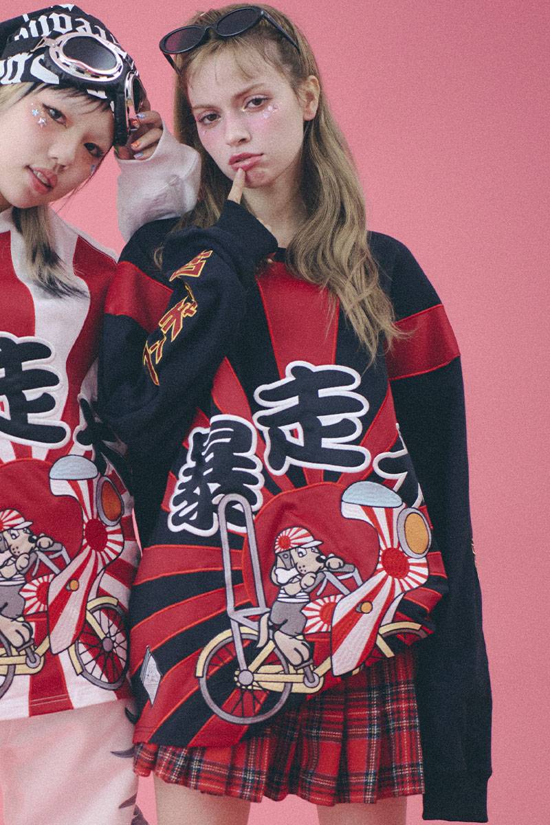 GALFY (ガルフィー) 二代目暴走犬ロンTee BLACK / ロックファッション