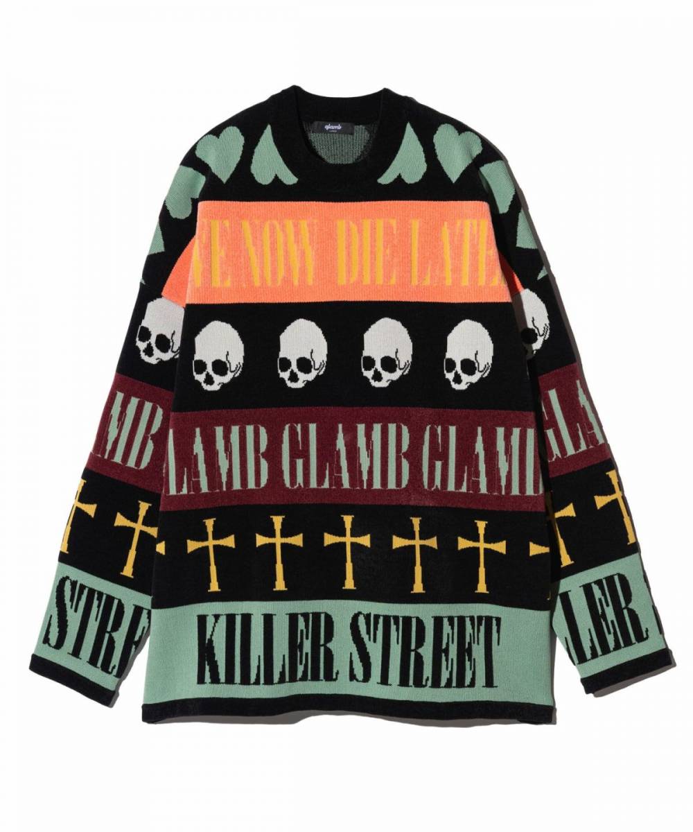 glamb(グラム) Grunge Symbols Pullover Knit / グランジシンボルプル