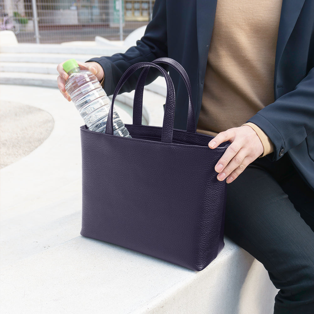 レザーミニトート ネイビー – HushTug