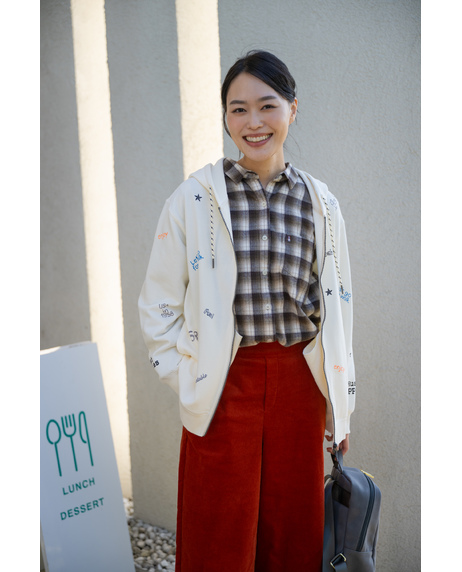 飛柄プリント＆刺しゅう全開パーカー - ハッシュパピーアパレル公式