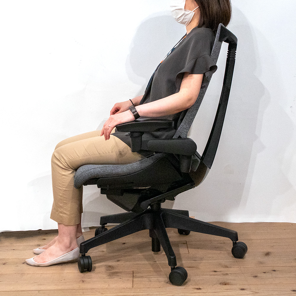 アクトチェア プレーンクロスバック KG-437PS-GNT1｜オフィスチェア