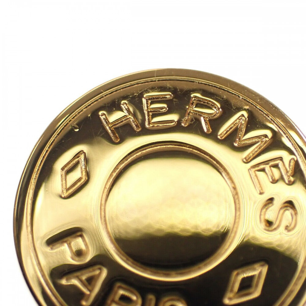 エルメス HERMES セリエ ピン ブローチ メタル ゴールド レディース