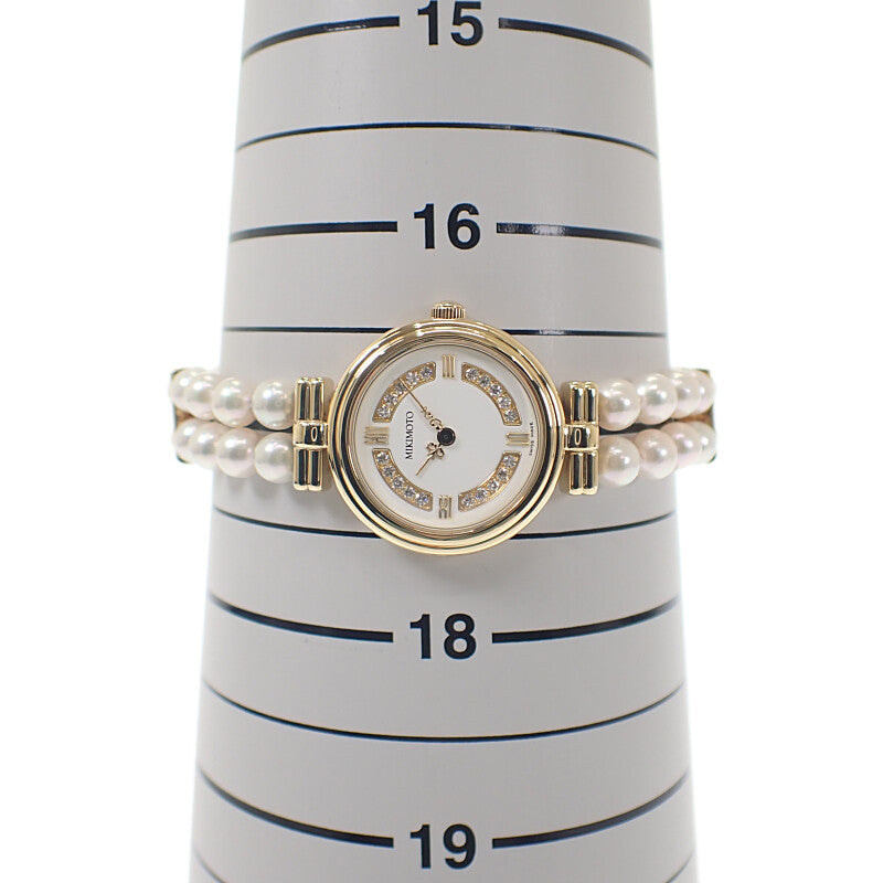 ミキモト MIKIMOTO パールウォッチ パールブレスレット 腕時計 K18