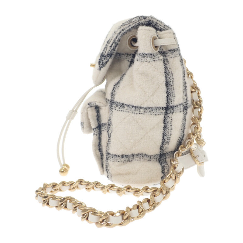 シャネル CHANEL ココマーク バックパック ツイード ランダムプレート