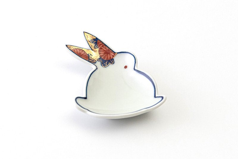 古伊万里様式 【うさぎ型豆小皿(青)】｜有田焼なら賞美堂本店