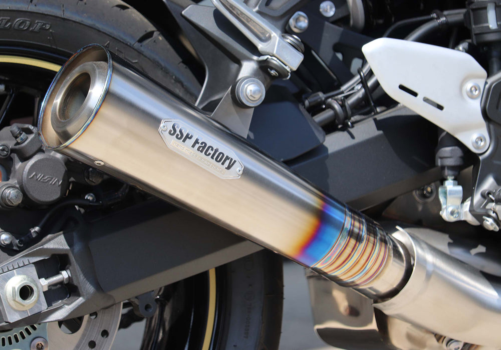 Z900RS用 スリップオン ポリッシュチタン メガホンサイレンサー — SSP
