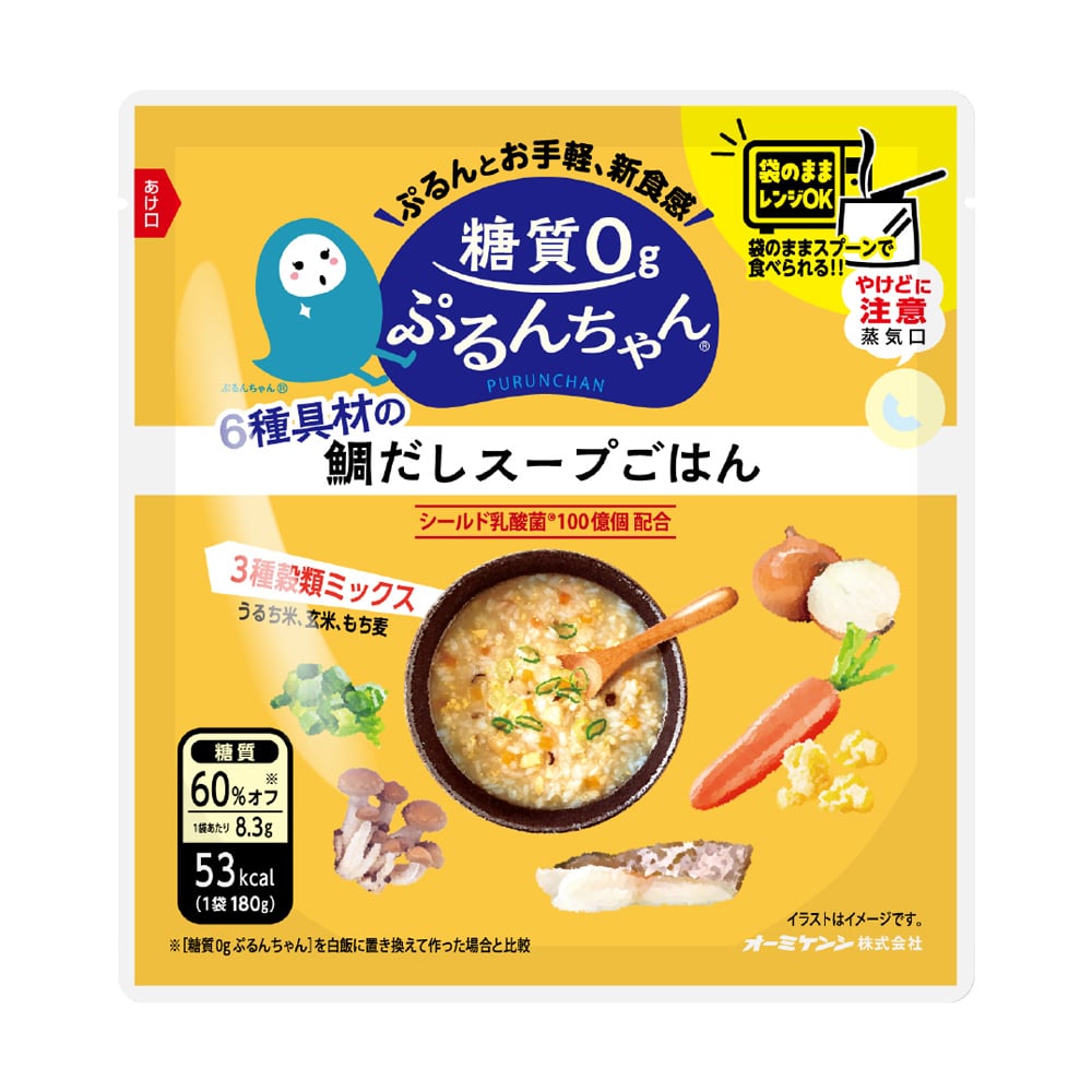 糖質0gぷるんちゃん 鯛だしスープごはん_6袋セット(鯛だし): crostyle
