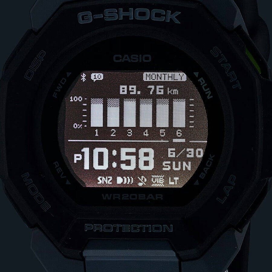 G-SHOCK G-SQUAD GBD-300-1JF メンズ 電池式 Bluetooth デジタル 樹脂