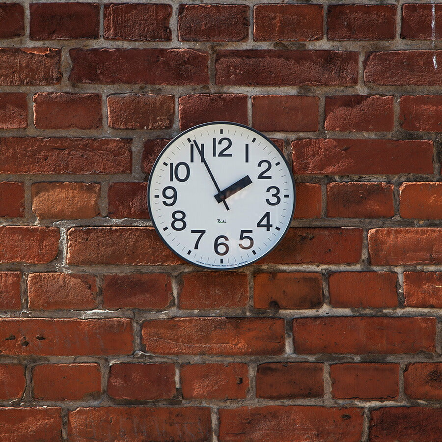 リキ パブリック クロック 掛け時計 クオーツ 電池式 ホワイト